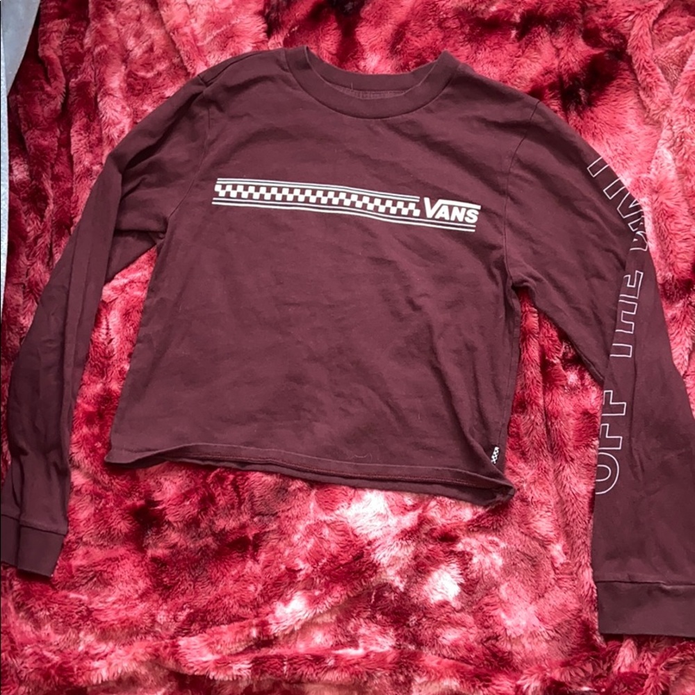 Vans long sleeve crop top